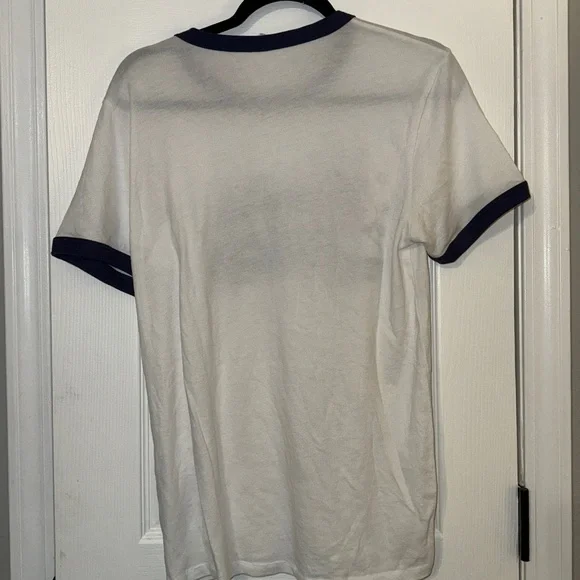 Alpha Chi Omega Canvas White and Navy Graphic Tee - Picture 4 of 6